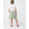 Stella Short Sleeve Pleated Collar Top, Dusty Red Stripe - Shirts - 4