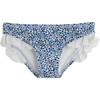 Bridget Ruffle Bikini Bottom, Blue Ditsy Floral - Two Pieces - 1 - thumbnail