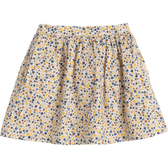 Cassie Skirt, White Ditsy Flower - Skirts - 1