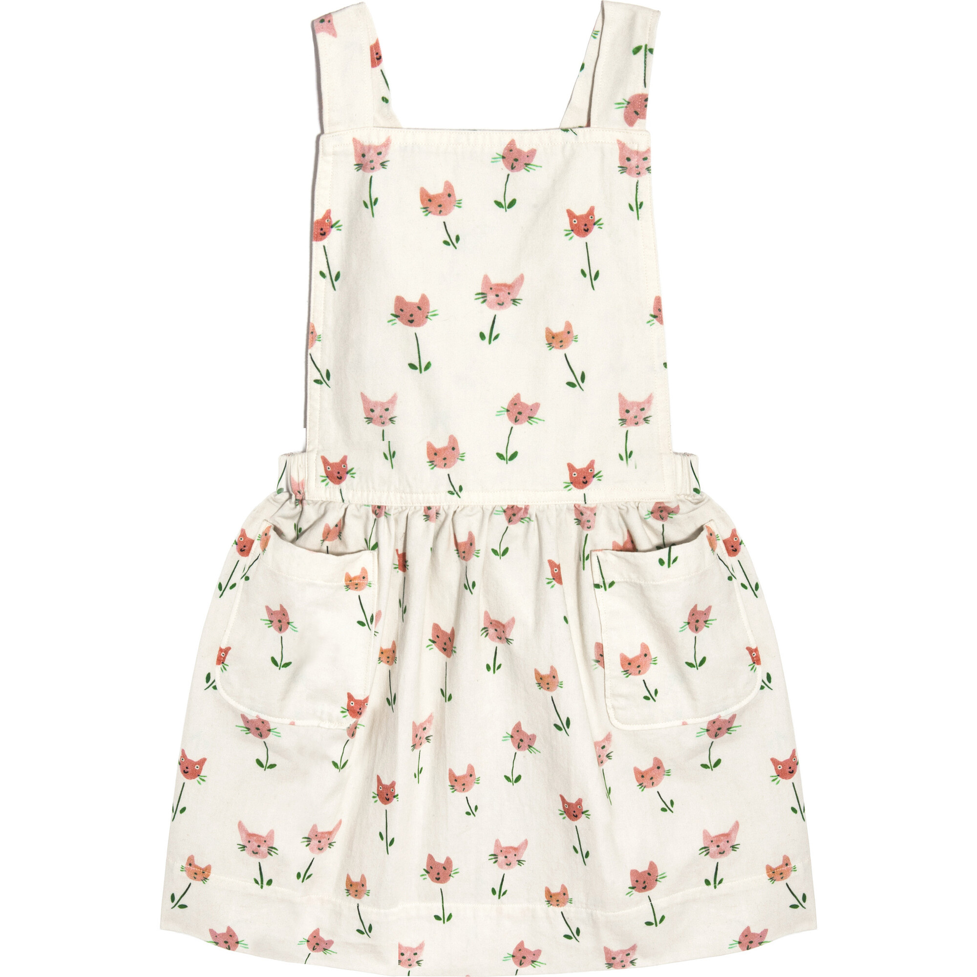 Millie Overall Dress, Cat Tulips - Maison Me Dresses | Maisonette