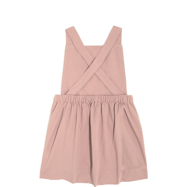 Millie Overall Dress, Blush Pink Twill - Play Dresses - 2