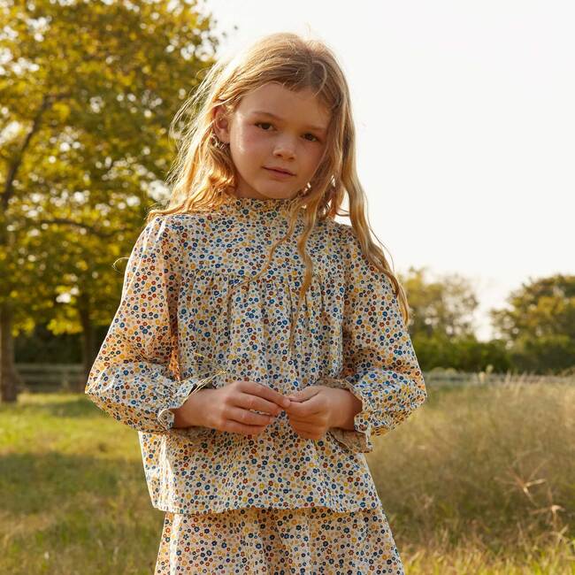 Cassie Skirt, White Ditsy Flower - Skirts - 5