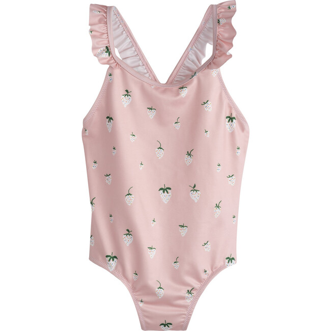 Sydney One Piece Swimsuit, Pink Strawberries - One Pieces - 1