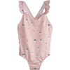 Sydney One Piece Swimsuit, Pink Strawberries - One Pieces - 1 - thumbnail