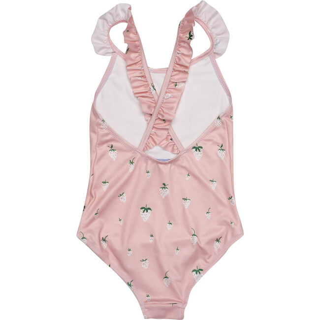 Sydney One Piece Swimsuit, Pink Strawberries - One Pieces - 2