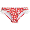 Bridget Ruffle Bikini Bottom, Red Scattered Bunnies - Two Pieces - 1 - thumbnail