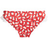 Bridget Ruffle Bikini Bottom, Red Scattered Bunnies - Two Pieces - 2