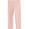 Rita Ribbed Cropped Legging, Natural & Deep Dusty Rose - Leggings - 2