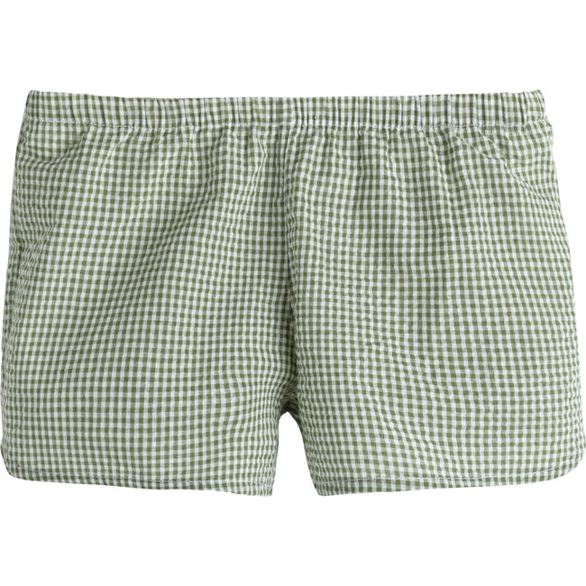Catherine Gingham Short, Sage Green - Shorts - 1