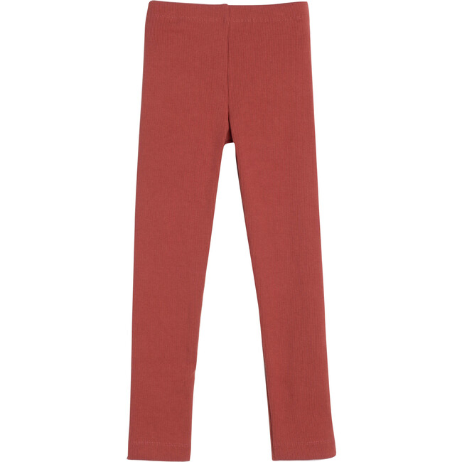 Reese Ribbed Legging, Dusty Red - Leggings - 1