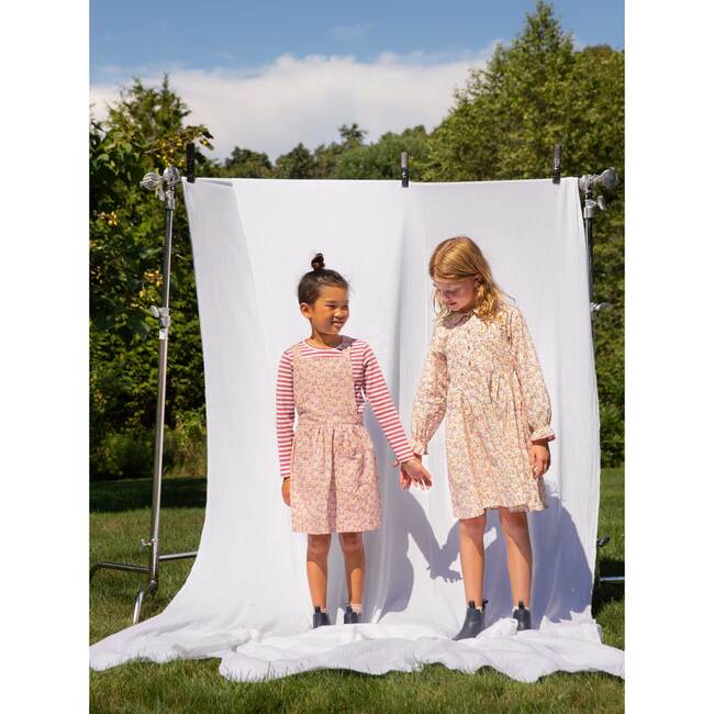 Millie Pinafore Dress, Pink Lollipop Flower - Dresses - 5