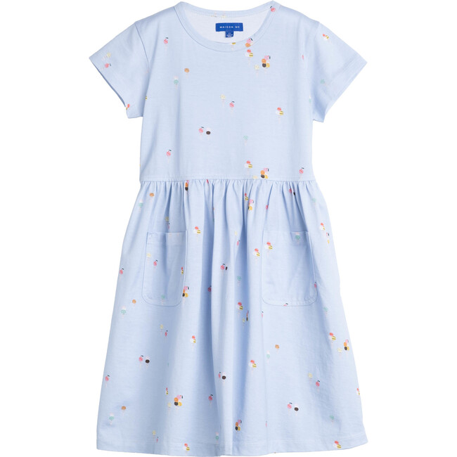 Pippa Jersey Dress, Ice Cream - Dresses - 1