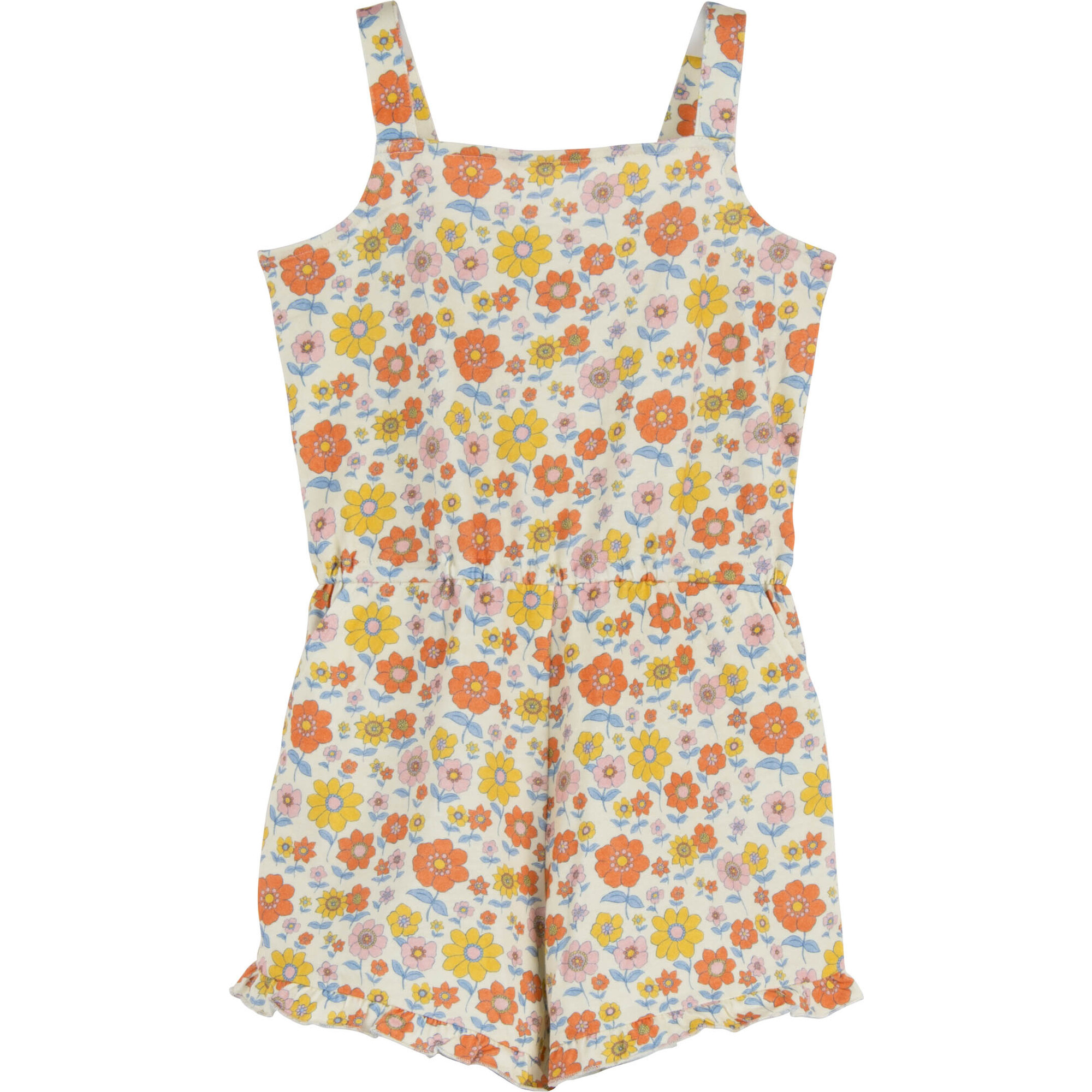 Lauren Jersey Romper, Retro Flower - Rompers - 1