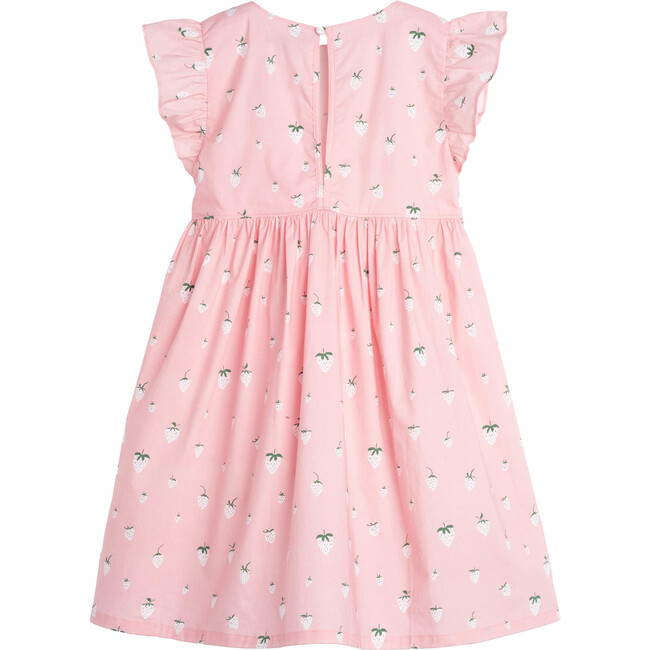 Lottie Dress, Pink Strawberries - Dresses - 3
