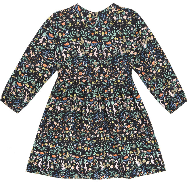 Emma Long Sleeve Collared Dress, Midnight Flowers & Rabbits - Maison Me ...