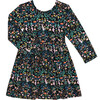 Marley Long Sleeve Jersey Dress, Midnight Flowers & Rabbits - Dresses - 1 - thumbnail