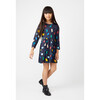Marley Long Sleeve Jersey Dress, Navy Abstract Shapes - Dresses - 3