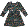 Marley Long Sleeve Jersey Dress, Midnight Flowers & Rabbits - Dresses - 2