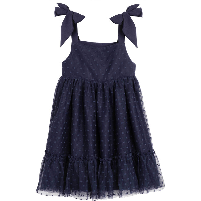 Anja Tulle Dress, Navy - Dresses - 1
