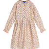 Emma Long Sleeve Collared Dress, White Lollipop Flower - Dresses - 1 - thumbnail