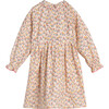 Emma Long Sleeve Collared Dress, White Lollipop Flower - Dresses - 3