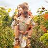 Emma Long Sleeve Collared Dress, White Lollipop Flower - Dresses - 5