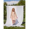 Emma Long Sleeve Collared Dress, White Lollipop Flower - Dresses - 8