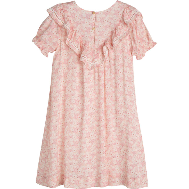 Camille Dress, Pink Brushstroke Flowers - Dresses - 2