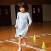 Miya Ribbed Dress, Blue & Yellow Stripe - Dresses - 2