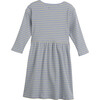 Miya Ribbed Dress, Blue & Yellow Stripe - Dresses - 3