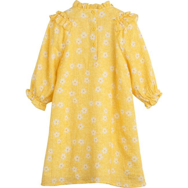 Cleo Dress, Sunshine Yellow Flower on Vine - Dresses - 3