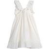 Mila Ruffle Tie Back Dress, Embroidered Cotton Voile - Dresses - 3