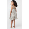 Mila Ruffle Tie Back Dress, Grey Scattered Bunnies - Dresses - 5