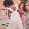 Mila Ruffle Tie Back Dress, Embroidered Cotton Voile - Dresses - 5