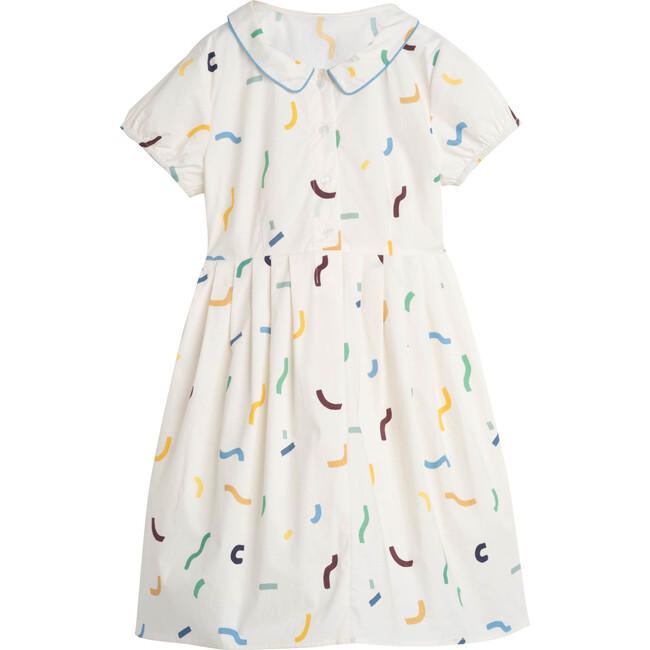 Emmalyn Short Sleeve Collared Dress, Squiggles - Dresses - 1