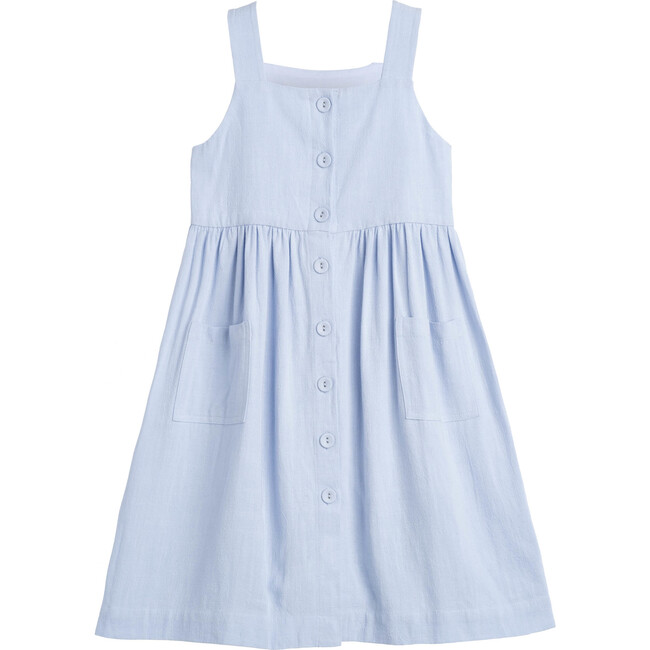 Olympia Button Front Dress, Powder Blue - Dresses - 1
