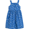 Olympia Button Front Dress, Blue Strawberries - Dresses - 1 - thumbnail