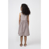 Olympia Button Front Dress, Mocha Stripe - Dresses - 6