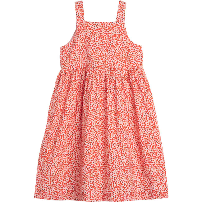 Olympia Button Front Dress, Pink Ditsy Floral - Dresses - 3