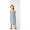 Rosie Smocked Dress, Blue Ditsy Floral - Dresses - 8