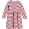 Marley Ribbed Long Sleeve Dress, Darker Dusty Rose Stripe - Dresses - 3