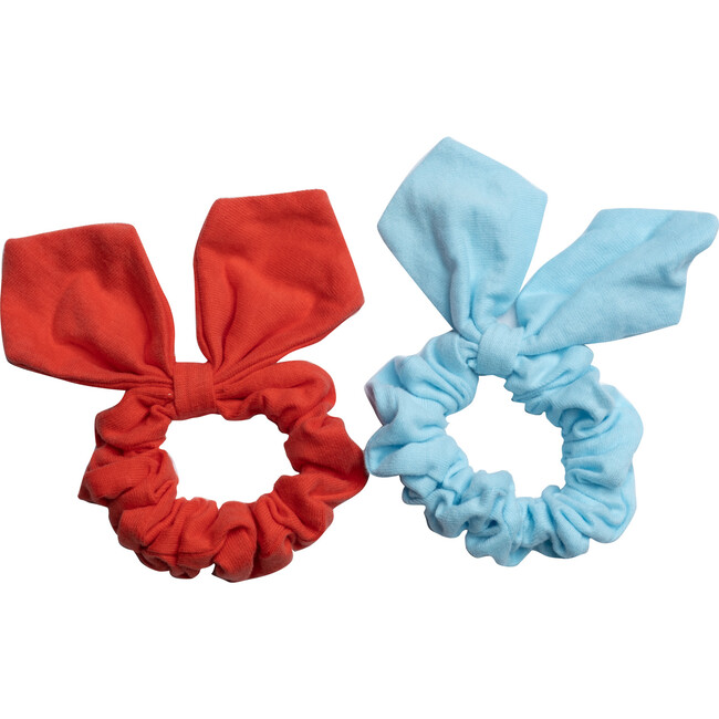 Lola Hairtie Set, Poppy Red & Crystal Blue