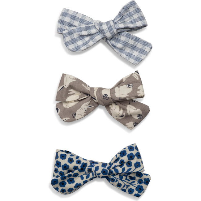 Penny Bow Set, Blue Tonal Prints - Bows - 1