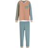 Taylor Long Sleeve Pajama Set, Blue Multi - Pajamas - 1 - thumbnail