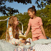 Emerson Short Sleeve Pajama Set, Coral Multi Stripe - Pajamas - 6