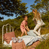 Emerson Short Sleeve Pajama Set, Coral Multi Stripe - Pajamas - 8