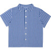 Ollie Short Sleeve Button Down, Royal Gingham - Shirts - 1 - thumbnail