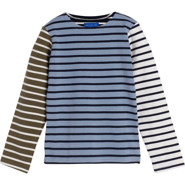 Sloane Striped Long Sleeve, Blue Multi - Shirts - 1