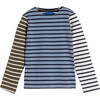Sloane Striped Long Sleeve, Blue Multi - Shirts - 1 - thumbnail