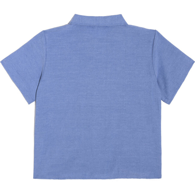 Ollie Short Sleeve Button Down, Blue Oxford - Shirts - 2